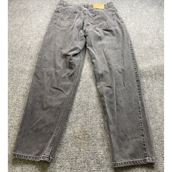 Vintage Levis 560 Jeans Mens 34x32 Faded Black Loose Fit Tapered Leg Skater Y2K - Picture 10 of 15